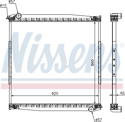 Nissens 640690 - Radiator, engine cooling autospares.lv