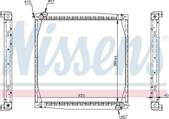 Nissens 64069A - Radiator, engine cooling autospares.lv