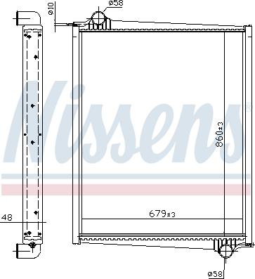 Nissens 64068A - Radiator, engine cooling autospares.lv