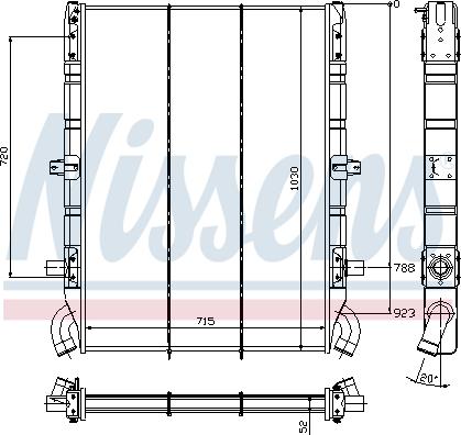 Nissens 64074 - Radiator, engine cooling autospares.lv