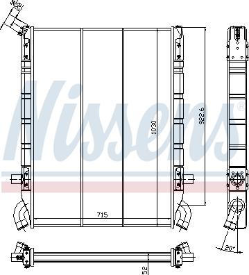 Nissens 64071 - Radiator, engine cooling autospares.lv