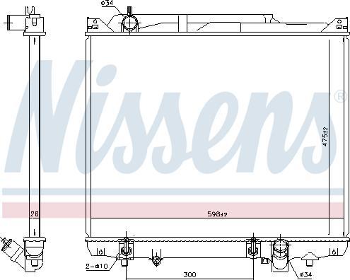 Nissens 641776 - Radiator, engine cooling autospares.lv
