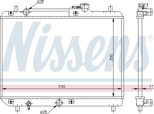 Nissens 64177 - Radiator, engine cooling autospares.lv