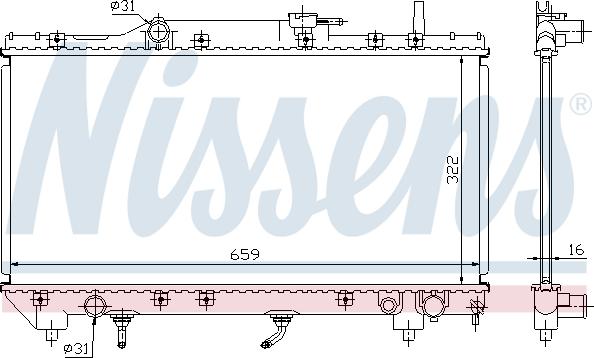 Nissens 64806 - Radiator, engine cooling autospares.lv