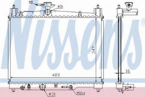 Nissens 64801A - Radiator, engine cooling autospares.lv