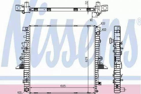 Nissens 64320 - Radiator, engine cooling autospares.lv