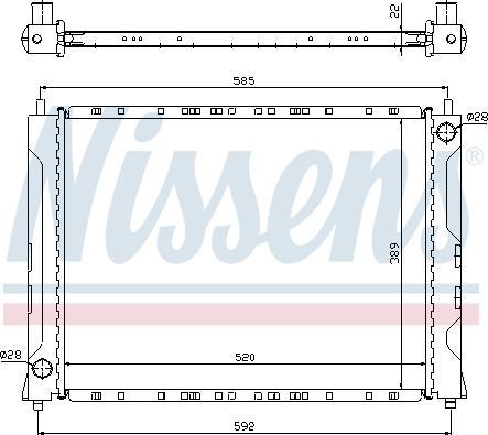 Nissens 692583 - Radiator, engine cooling autospares.lv