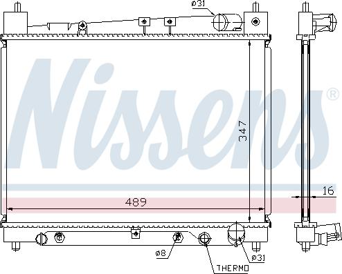 Nissens 64799 - Radiator, engine cooling autospares.lv