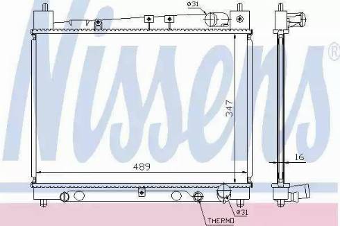 Nissens 64798A - Radiator, engine cooling autospares.lv