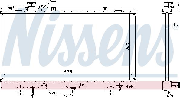 Nissens 647041 - Radiator, engine cooling autospares.lv