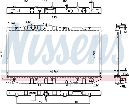 Nissens 64713 - Radiator, engine cooling autospares.lv