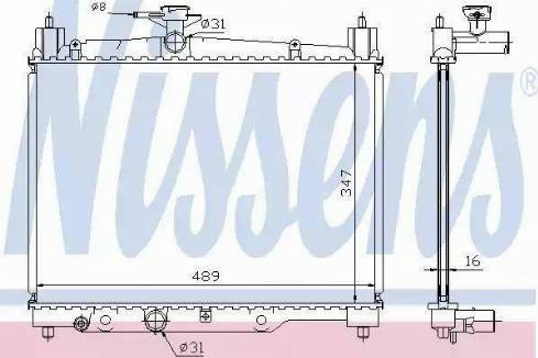 Nissens 64789 - Radiator, engine cooling autospares.lv