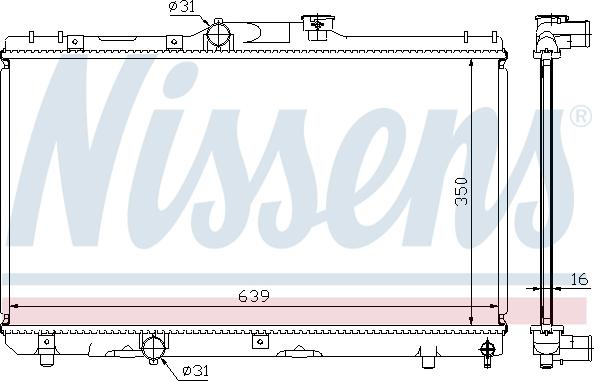 Nissens 64786A - Radiator, engine cooling autospares.lv