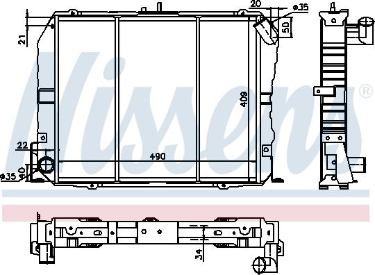 Nissens 64737 - Radiator, engine cooling autospares.lv