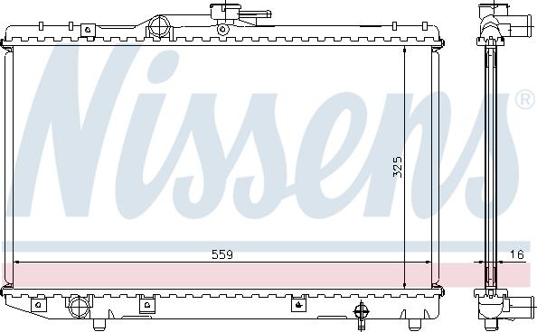 Nissens 64773 - Radiator, engine cooling autospares.lv