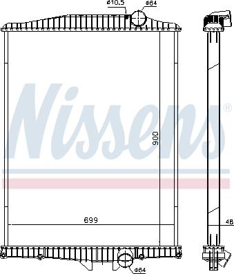 Nissens 654630 - Radiator, engine cooling autospares.lv