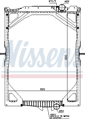 Nissens 65463A - Radiator, engine cooling autospares.lv