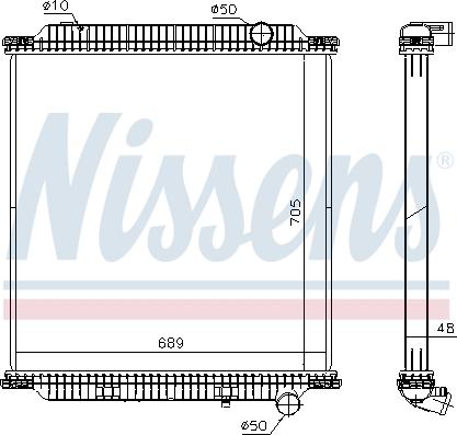 Nissens 654760 - Radiator, engine cooling autospares.lv