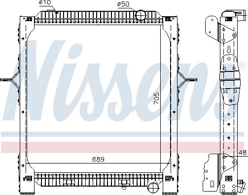 Nissens 65476 - Radiator, engine cooling autospares.lv