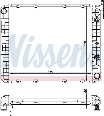 Nissens 65544A - Radiator, engine cooling autospares.lv