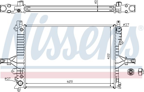 Nissens 65553A - Radiator, engine cooling autospares.lv