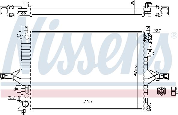 Nissens 65557A - Radiator, engine cooling autospares.lv