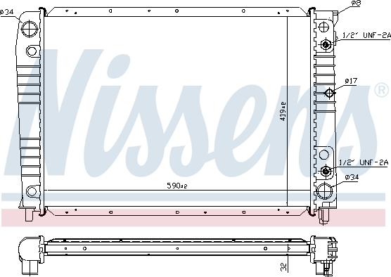 Nissens 65538A - Radiator, engine cooling autospares.lv