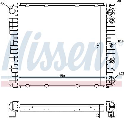 Nissens 65520A - Radiator, engine cooling autospares.lv