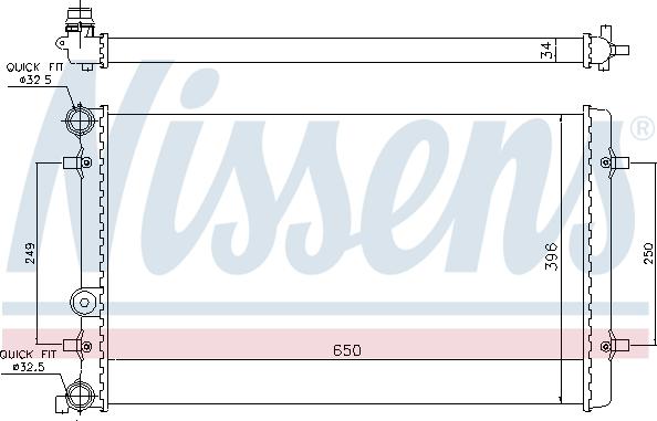 Nissens 65011 - Radiator, engine cooling autospares.lv