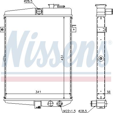 Nissens 65081 - Radiator, engine cooling autospares.lv