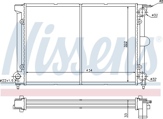 Nissens 695385 - Radiator, engine cooling autospares.lv