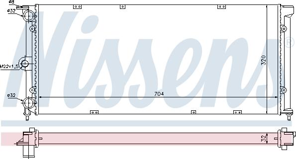 Nissens 651911 - Radiator, engine cooling autospares.lv