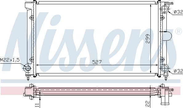 Nissens 691722 - Radiator, engine cooling autospares.lv