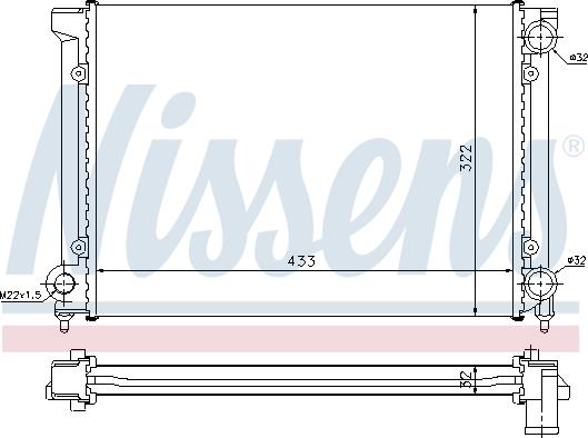 Nissens 699680 - Radiator, engine cooling autospares.lv