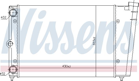 Nissens 65100 - Radiator, engine cooling autospares.lv