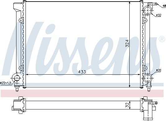 Nissens 699406 - Radiator, engine cooling autospares.lv