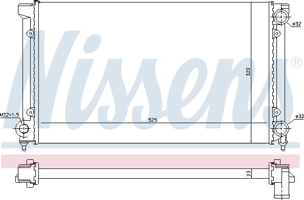 Nissens 697467 - Radiator, engine cooling autospares.lv