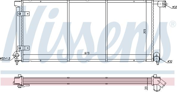 Nissens 694926 - Radiator, engine cooling autospares.lv