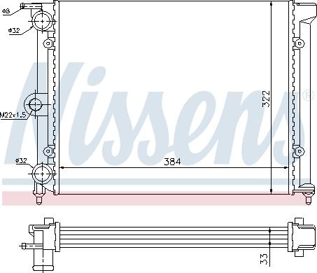 Nissens 651711 - Radiator, engine cooling autospares.lv