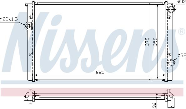 Nissens 693428 - Radiator, engine cooling autospares.lv