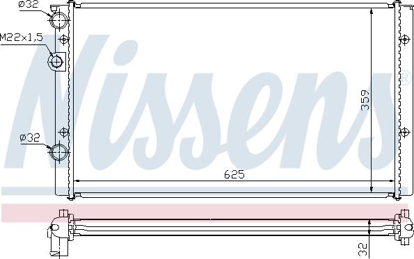 Nissens 65248 - Radiator, engine cooling autospares.lv