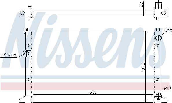 Nissens 65266 - Radiator, engine cooling autospares.lv