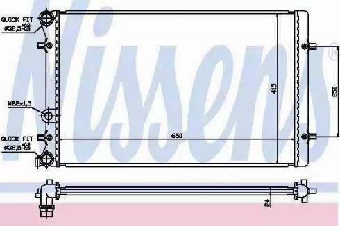 Nissens 65201A - Radiator, engine cooling autospares.lv