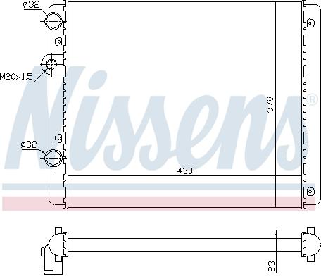 Nissens 697635 - Radiator, engine cooling autospares.lv