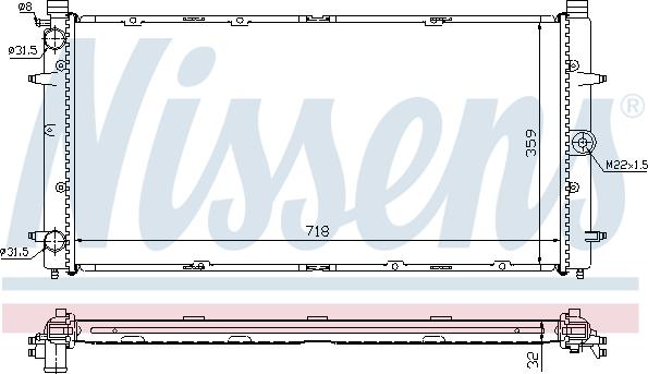 Nissens 65273A - Radiator, engine cooling autospares.lv