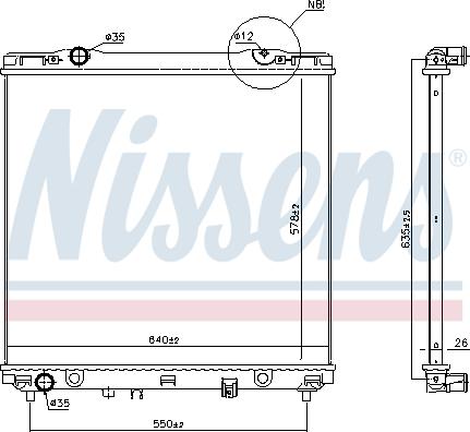 Nissens 666226 - Radiator, engine cooling autospares.lv