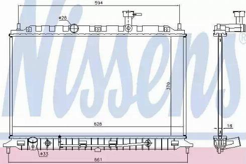 Nissens 66770 - Radiator, engine cooling autospares.lv