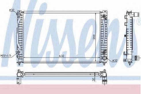 Nissens 60495A - Radiator, engine cooling autospares.lv