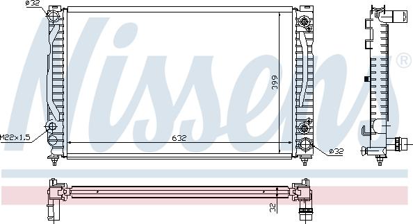 Nissens 690077 - Radiator, engine cooling autospares.lv