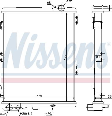 Nissens 693698 - Radiator, engine cooling autospares.lv